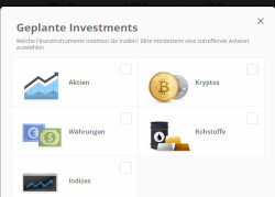 geplante Investments