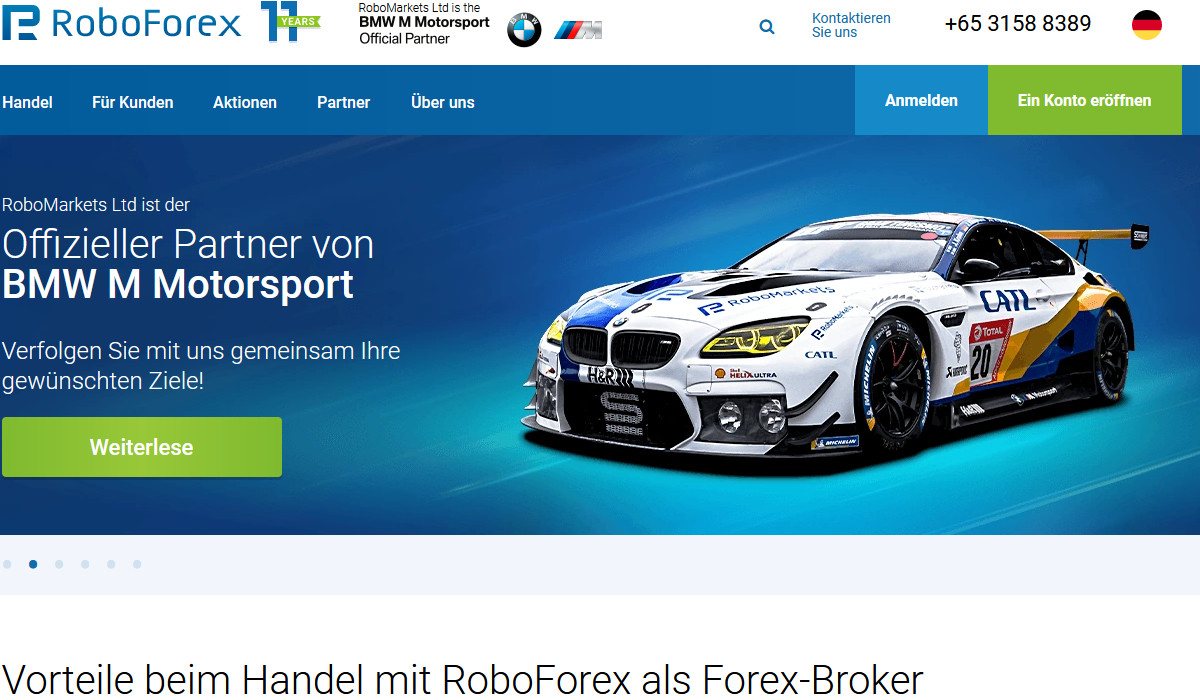 RoboForex website
